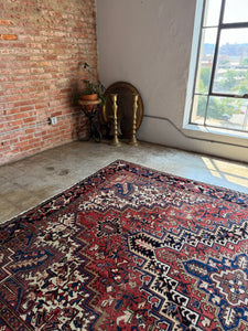 Lina, vintage Persian Heriz, 7'7 x 10'11