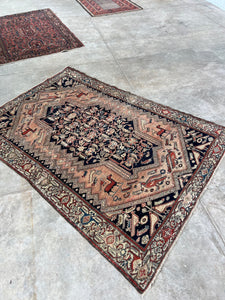 Zand, antique Persian Malayer rug, circa 1920, 4’2 x 6