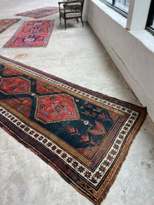 Kiarash, Antique Karabagh runner, 3’8 x 11’1