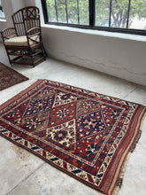 Load and play video in Gallery viewer, Vadood, antique Afshar tribal rug, 4x5’

