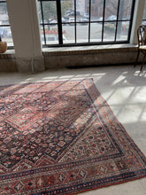 Load and play video in Gallery viewer, Gohar, vintage tribal Persian Shiraz, 7’6 x 9’6
