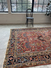 Load and play video in Gallery viewer, Emad, antique Persian Heriz circa 1920/30s, 6’9 x 9’10
