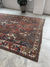 Load and play video in Gallery viewer, Jabari, Antique Persian Shiraz tribal rug, 7’5 x 9’8 Mi
