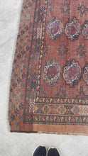Load and play video in Gallery viewer, Alexei, Antique Turkmen Chuval or bag face tribal rug , 3’3 x 6’3
