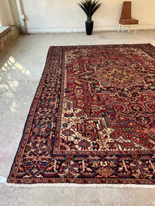 Hirbod, vintage Persian Heriz, 9’4 x 13