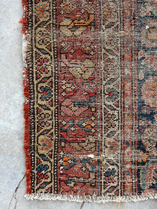 Vintage Persian rug fragment - square