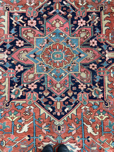 Novin, vintage Persian Heriz, 8’10 x 11’7