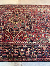 Load image into Gallery viewer, Hirbod, vintage Persian Heriz, 9’4 x 13
