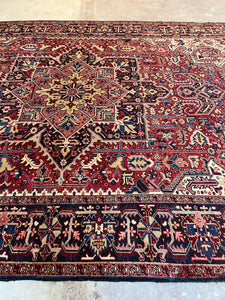 Hirbod, vintage Persian Heriz, 9’4 x 13