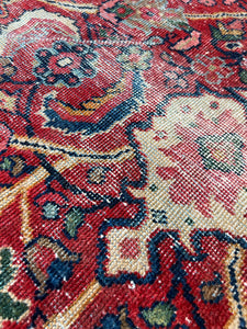 Andia, vintage Nanaj Hamedan Persian rug, 8’11 x 12’1