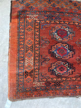 Load image into Gallery viewer, Alexei, Antique Turkmen Chuval or bag face tribal rug , 3’3 x 6’3
