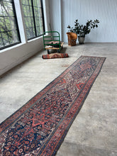 Load image into Gallery viewer, Afshin, antique Persian Bibikabad runner, 3’3 x 15’5
