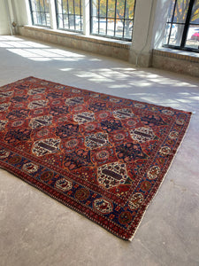 Borzou, Antique Persian Bahktiari, 6’11 x 10’4