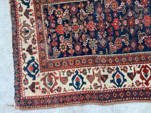 Hestia, antique Persian Malayer scatter rug, 3’1 x 4’1