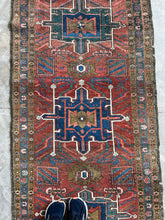 Load image into Gallery viewer, Abtin, Antique Persian Heriz runner, 3’2 x 10’7
