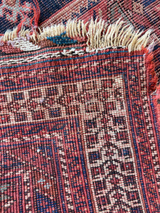 Jaleh, Antique Persian Afshar tribal rug, 4’5 x 6