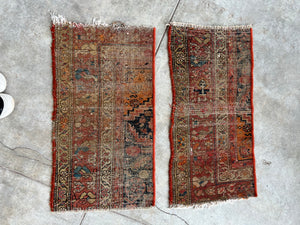 Matching tiny rug fragments