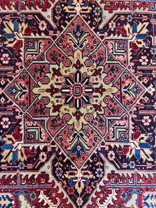 Hirbod, vintage Persian Heriz, 9’4 x 13